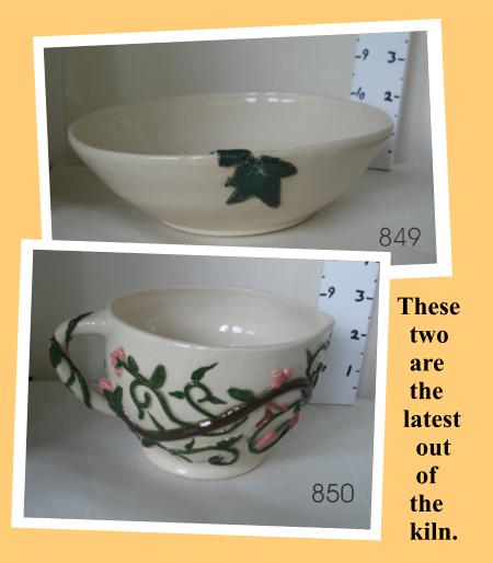 Bowl with leaf and Pitcher/bowl