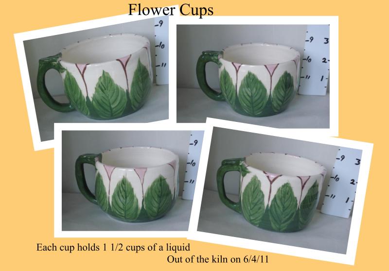 Flower Cups  set of four