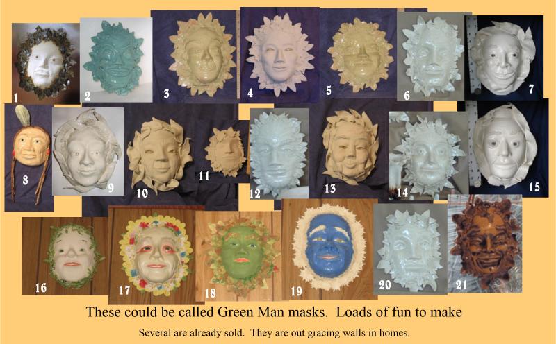 green man masks